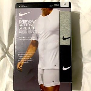 🔥 2 Brand New Premium Nike Cotton Dri-fit T-shirts 👕 Medium Grey and Black 🔥